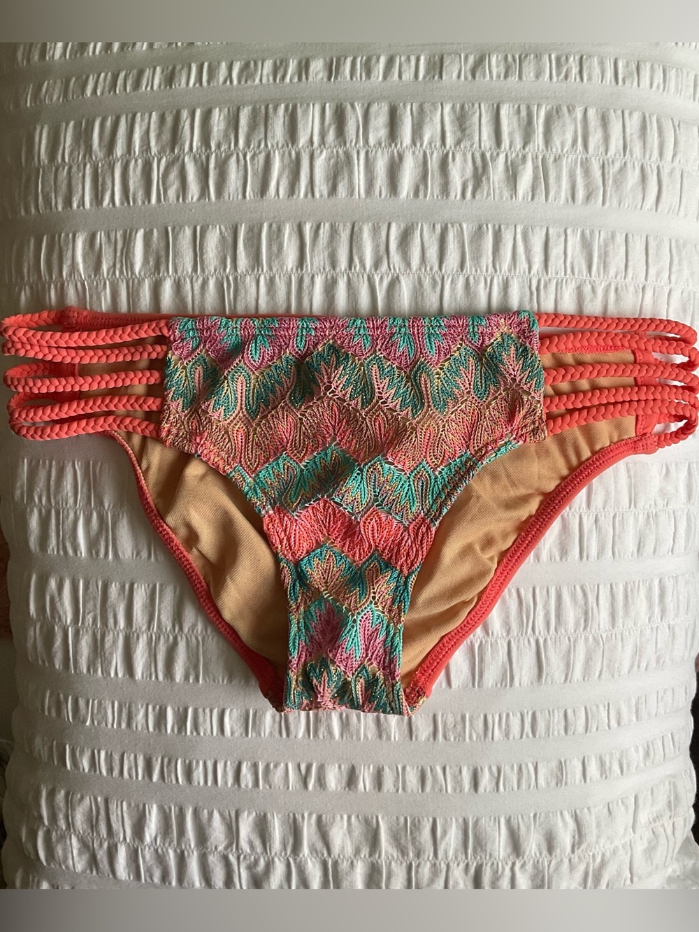 Luli Fama Fuego Divino Multicolor Braided Side Full Bottom Size XS